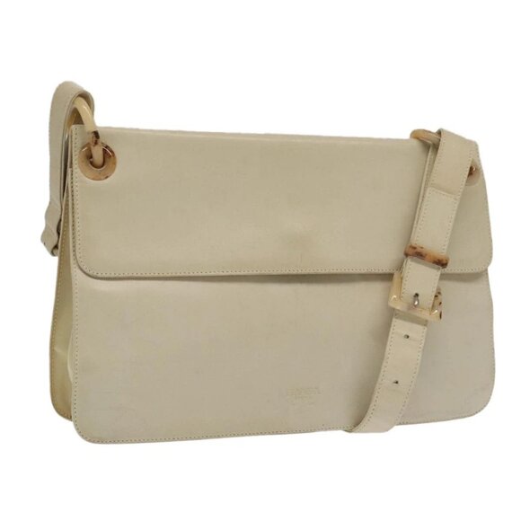 PRADA Shoulder Bag Leather White Auth 98309 - Picture 1 of 16
